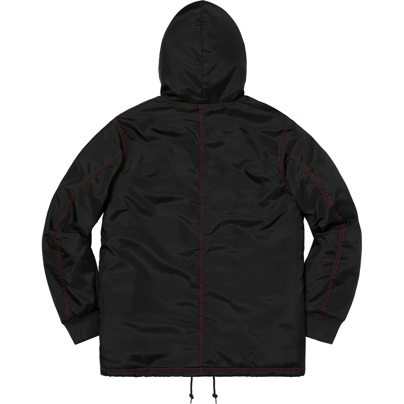 Sherpa Lined Nylon Zip Up Jacket view 11
